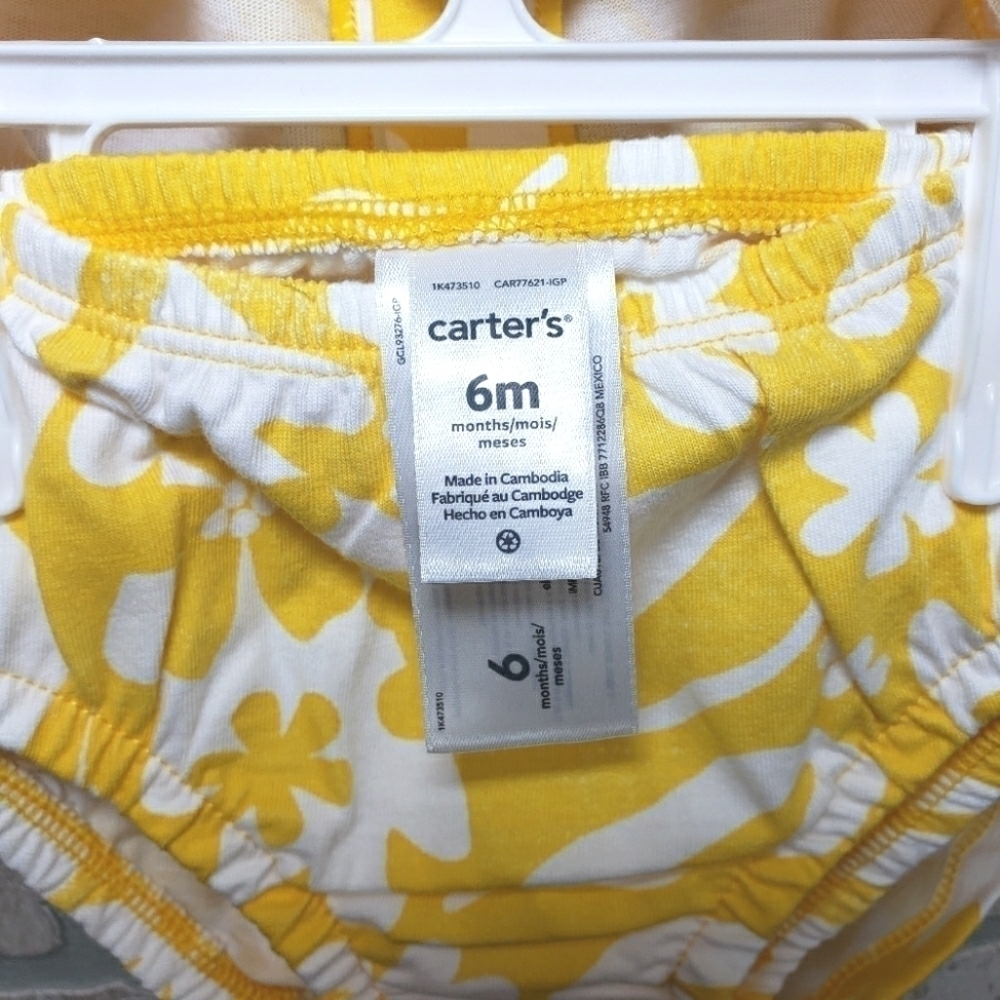 CARTER'S Floral Summer 2 Piece Dress Size 6 mons - Picture 2 of 9